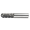 1/2 3 Flute Carbide Ball End Mill SE 45 Deg Helix 1.25 loc 5 Flute DLC Coated