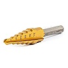 HSS TiN Coated Step Drill 3/16-1/2 Diameter In 6 Steps, 1/4 Shank