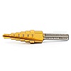 HSS TiN Coated Step Drill 3/16-1/2 Diameter In 6 Steps, 1/4 Shank