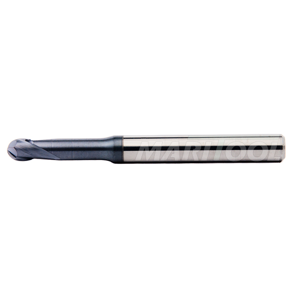 .015" Dia .075" LOC 4 Flute Ball Single End TiCN Carbide End Mill USA #42392 