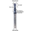 .1875 diameter 2 Flute Square Carbide Hard Milling End Mill 3/8 loc PVD