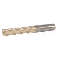 MariTool 3/4 dia 3 Flute High Helix Carbide Rougher X 3.0 LOC ZrN Coated