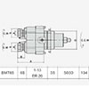 BMT65 ER20 Double Y-Live Tooling Block