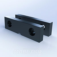 Orange Vise Bolt-On Hard Jaw Plates (Pair)