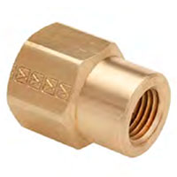 1/4" x 1/8" NPTF Brass Reducing Coupling