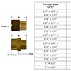1/4" x 1/8" NPTF Brass Reducing Coupling