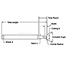 Solid Carbide Dovetail Cutter .125 dia X 120 degree included