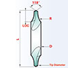 #5R Radius Type Center Drill Form R