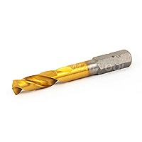 Nachi HSS Tin Coated Stub Length Drill .1969 dia (5mm) Hex Shank