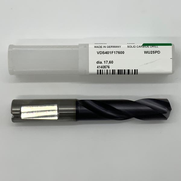 Widia Solid Carbide 2 Flute Drill .6929 (17.60mm) Cutting Dia X 2.40 Flute Length Coolant Thru