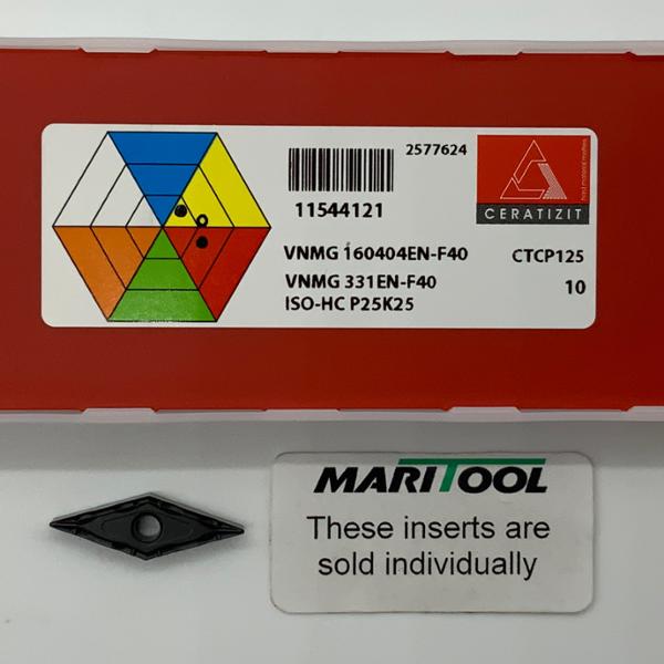 Ceratizit VNMG160404EN F40 CTCP125 ( VNMG331EN F40 )