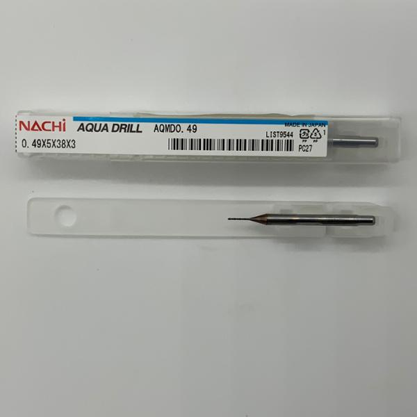 Nachi Solid Carbide 2 Flute Drill .0193 (.49mm) Cutting Dia X .20 Flute Length