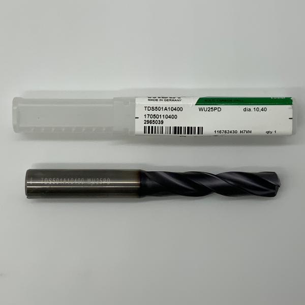 Widia Solid Carbide 2 Flute Drill .4094 (10.4mm) Cutting Dia X 1.8 Flute Length Coolant Thru
