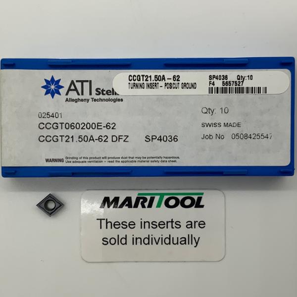 ATI Stellram CCGT060200E 62 SP4036 ( CCGT21.50A 62 )