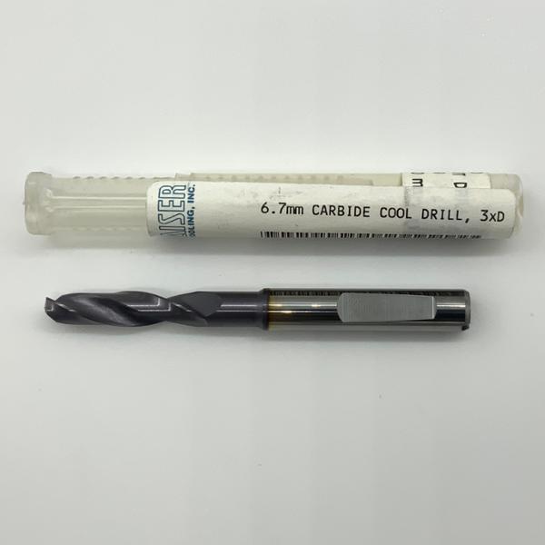Sphinx Solid Carbide 2 Flute Drill .2638 (6.7mm) Cutting Dia X 1.03 Flute Length Coolant Thru