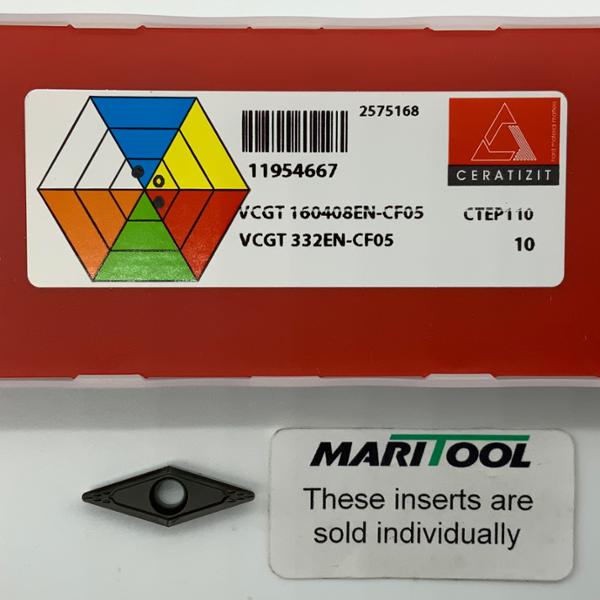 Ceratizit VCGT160408EN CF05 CTEP110 ( VCGT332EN CF05 )