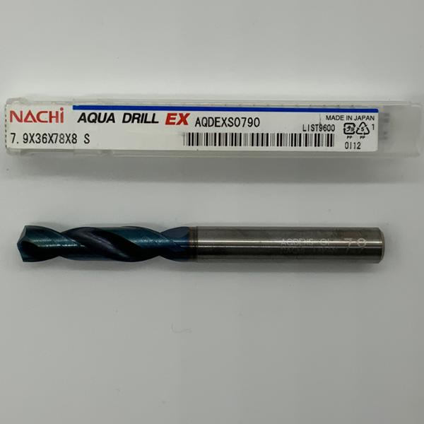 Nachi Solid Carbide 2 Flute Drill .3110 (7.9mm) Cutting Dia X 1.42 Flute Length
