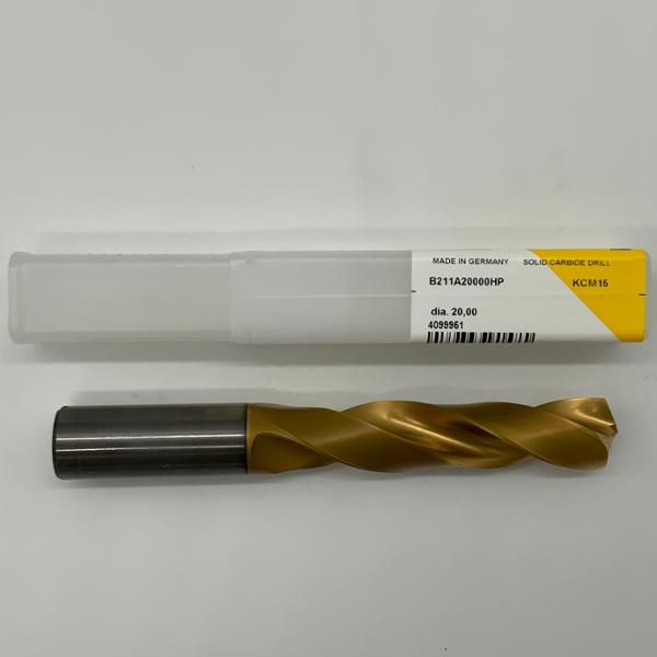 Kennametal Solid Carbide 2 Flute Drill .7874 (20mm) Cutting Dia X 3.70 Flute Length Coolant Thru