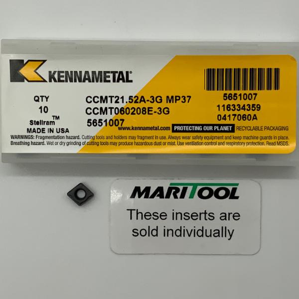 Kennametal CCMT060208E 3G MP37 ( CCMT21.52A 3G )