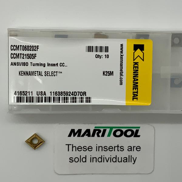 Kennametal CCMT060202F K25M ( CCMT21505F )