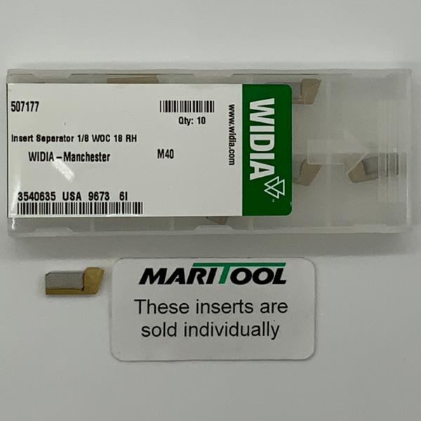 Widia 507-177 507177 M40 .125 Wide Separator Cut Off