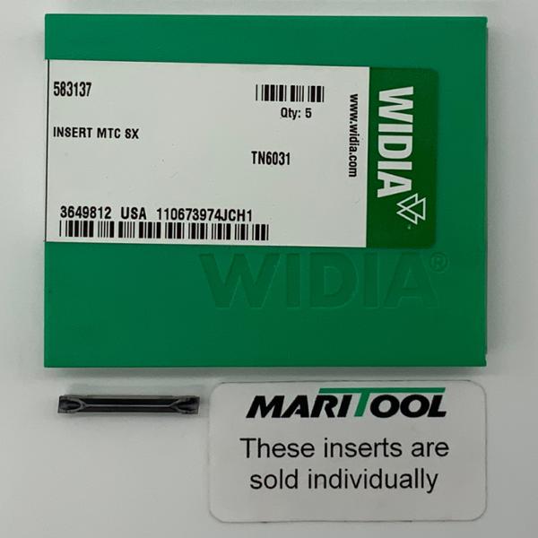 Widia 583-137 583137 TN6031 3mm Wide Double Ended Dogbone Angled