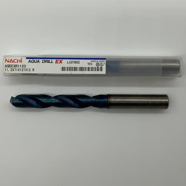 Nachi Solid Carbide 2 Flute Drill .4409 (11.2mm) Cutting Dia X 2.80 Flute Length
