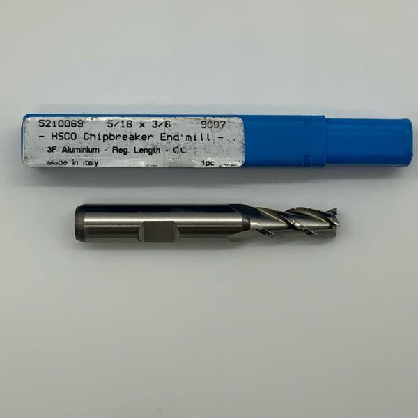 Union Butterfield 3 Flute HSS Chipbreaker Endmill .3125 (5/16”) Cutting Dia X .687 Flute Length