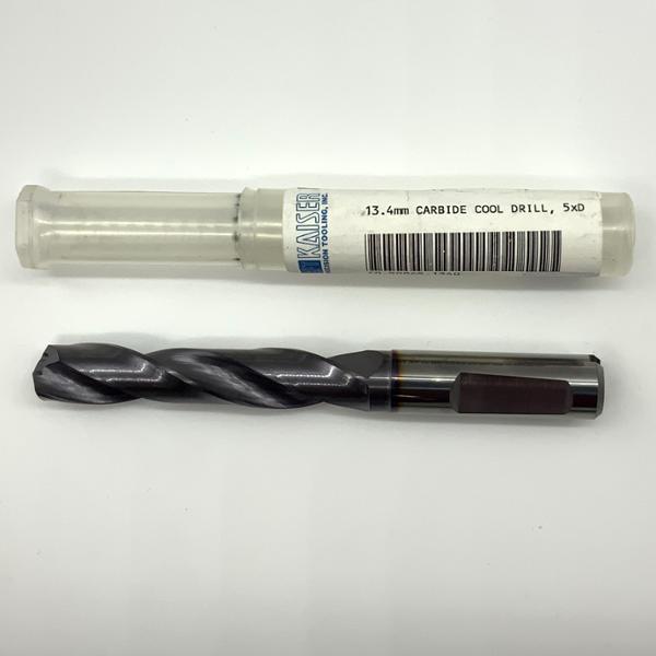 Sphinx Solid Carbide 2 Flute Drill .5276 (13.4mm) Cutting Dia X 2.51 Flute Length Coolant Thru