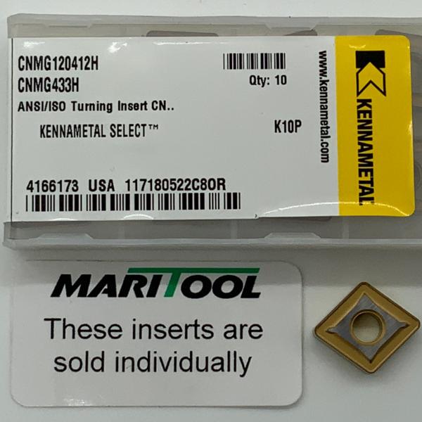 Kennametal CNMG120412H K10P ( CNMG433H )