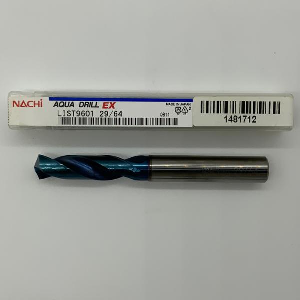 Nachi Solid Carbide 2 Flute Drill .4531 (29/64) Cutting Dia X 1.85 Flute Length