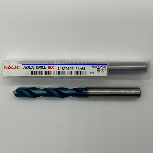 Nachi Solid Carbide 2 Flute Drill .3281 (21/64) Cutting Dia x 2.09 Flute Length