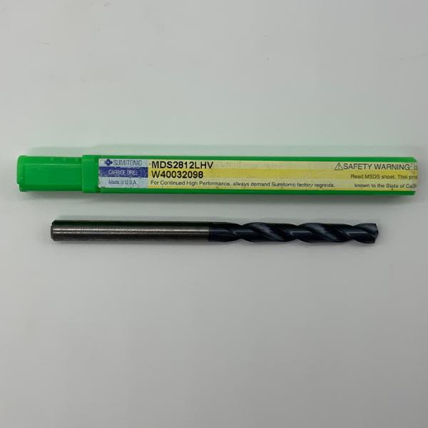Sumitomo Solid Carbide 2 Flute Drill .2812 (9/32”) Cutting Dia X 2.05 Flute Length Coolant Thru