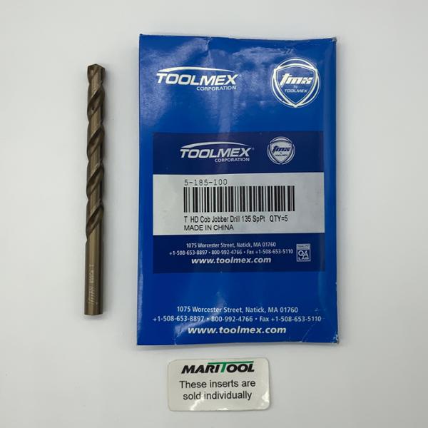 ToolMex HSS 2 Flute Drill .3580 (T) Cutting Dia X 3.27 Flute Length