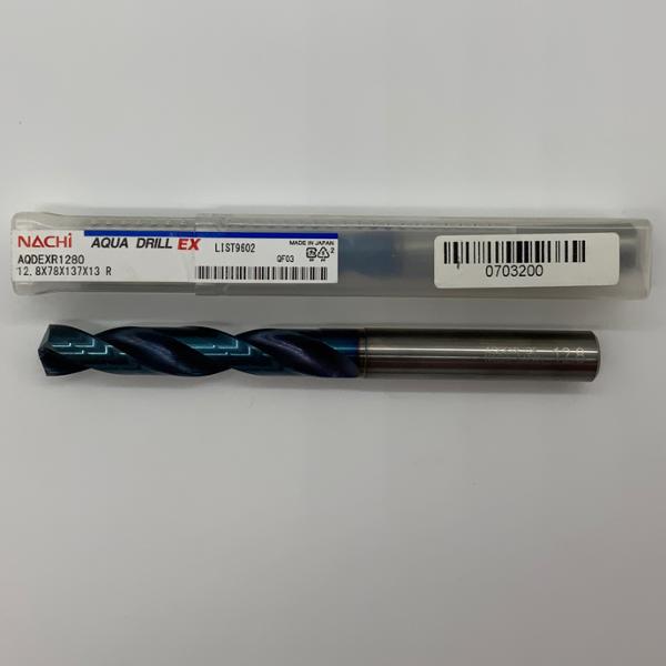 Nachi Solid Carbide 2 Flute Drill .5039 (12.8mm) Cutting Dia X 3.07 Flute Length