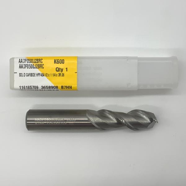 Kennametal Solid Carbide 2 Flute Endmill .5000 (1/2”) Cutting Dia X 1.25 Flute Length With .06” Corner Radius