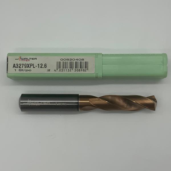 Walter Solid Carbide 2 Flute Drill .4961 (12.6mm) Cutting Dia X 1.73 Flute Length