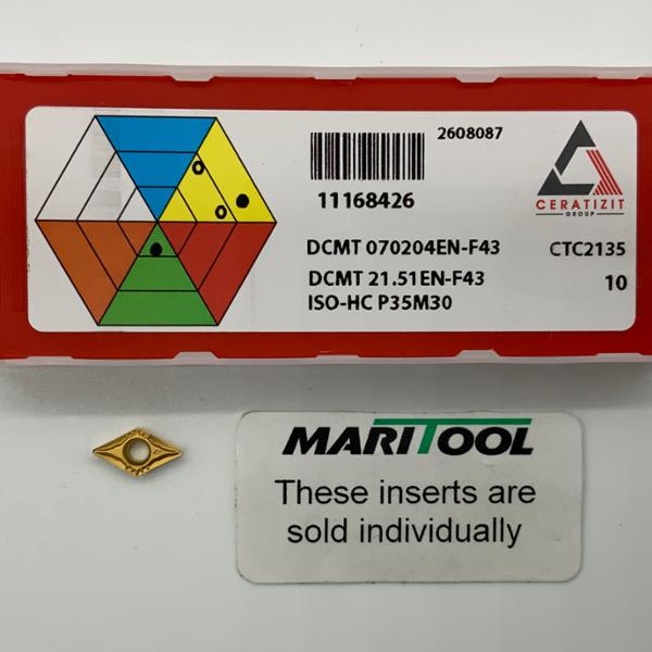 Ceratizit DCMT070204EN F43 CTC2135 ( DCMT21.51EN F43 )