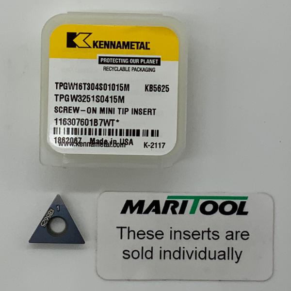 Kennametal TPGW16T304S01015M KB5625 ( TPGW3251S0415M )