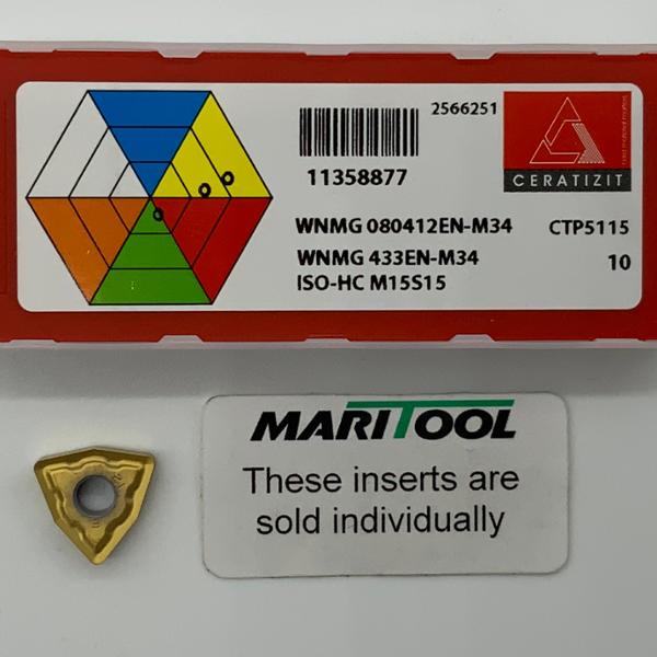 Ceratizit WNMG080412EN M34 CTP5115 ( WNMG433EN M34 )