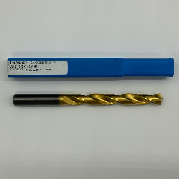 Valenite Solid Carbide 2 Flute Drill .4134 (10.5mm) Cutting Dia X 3.30 Flute Length