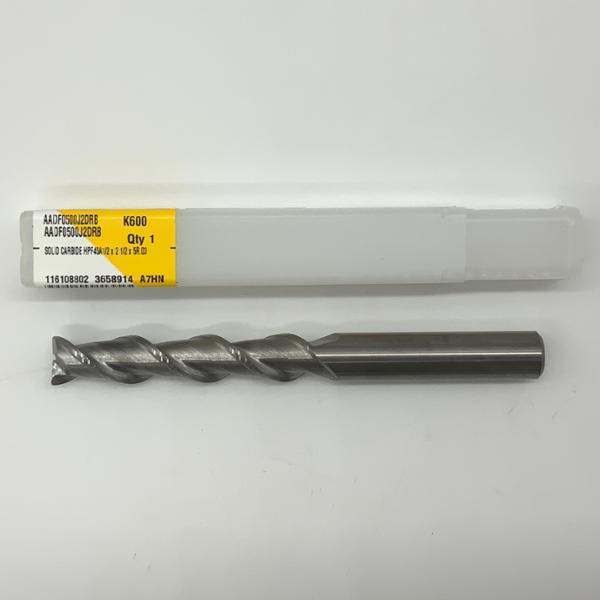Kennametal Solid Carbide 2 Flute Endmill .5000 (1/2”) Cutting Dia X 2.5 Flute Length With .030 Corner Radius