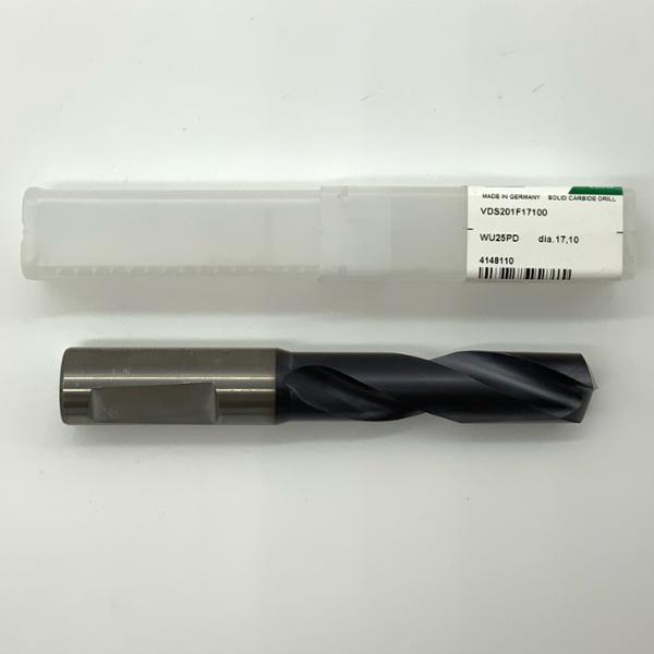 Widia Solid Carbide 2 Flute Drill .6732 (17.10mm) Cutting Dia X 2.50 Flute Length