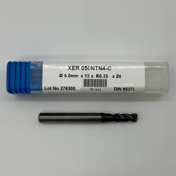 ATI Stellram Solid Carbide 4 Flute Endmill .1969 (5mm) Cutting Dia X .52 Flute Length With .01” Corner Radius