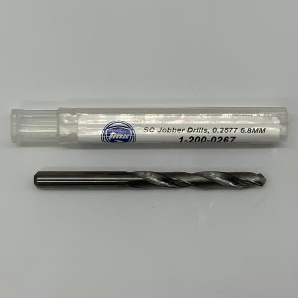 ToolMex Solid Carbide 2 Flute Drill .2671 (6.8mm) Cutting Dia X 1.83 Flute Length