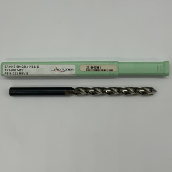 Walter HSS 2 Flute Drill .3320 (8.432mm) Cutting Dia X 3.07 Flute Length