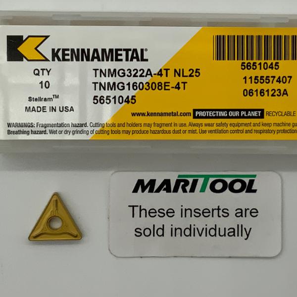 Kennametal TNMG160308E 4T NL25 ( TNMG322A 4T )