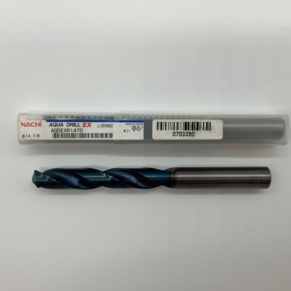 Nachi Solid Carbide 2 Flute Drill .5787 (14.7mm) Cutting Dia X 3.54 Flute Length
