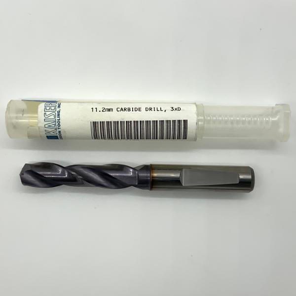 Sphinx Solid Carbide 2 Flute Drill .4409 (11.2mm) Cutting Dia X 1.72 Flute Length