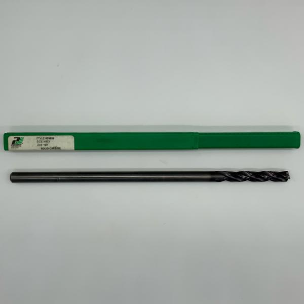 Precision Twist Solid Carbide 3 Flute Drill .4375 (7/16”) Cutting Dia X 2.65 Flute Length